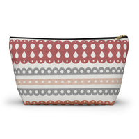 Ribbon Candy Accessory Pouch w T-bottom in Red
